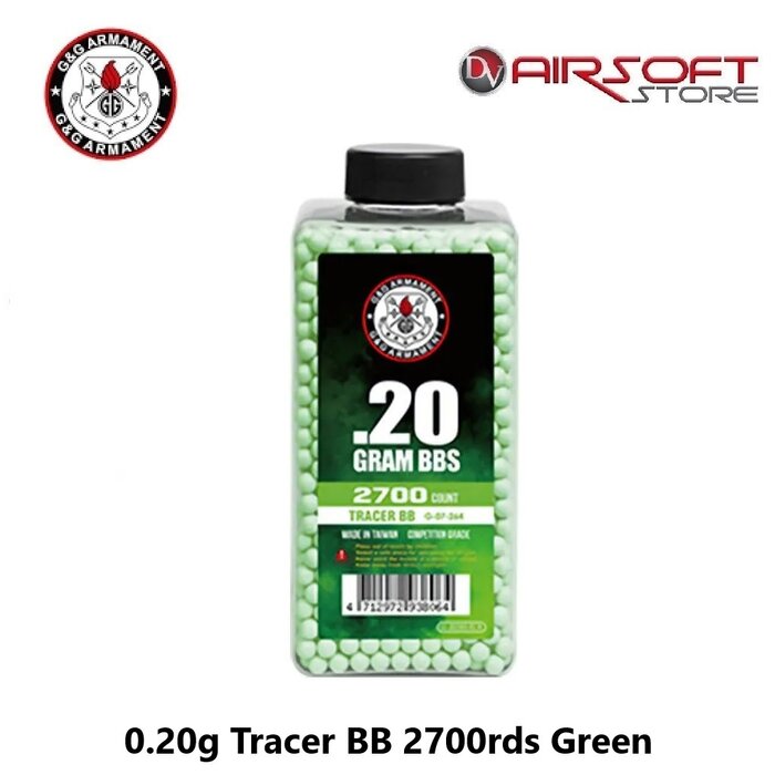 G&G 0.20g Tracer BB 2700rds Green