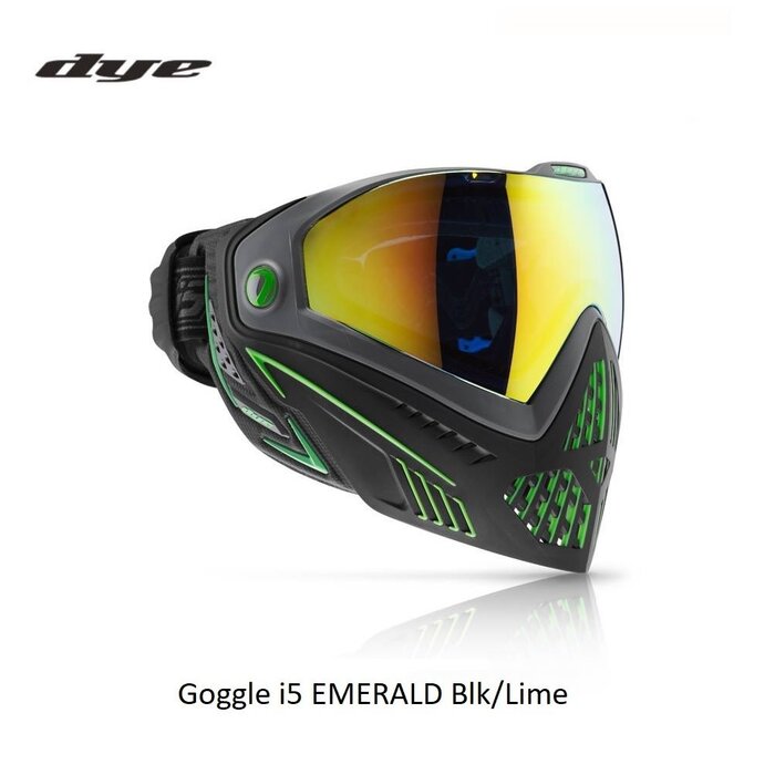 DYE PRECISION Goggle i5 EMERALD Blk/Lime 2.0