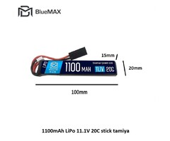 BLUEMAX 1100mAh LiPo 11.1V 20C stick tamiya