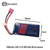 BLUEMAX 1100mAh LiPo 11.1V 30C Mini Brick deans