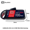BLUEMAX 1100mAh LiPo 11.1V 30C Mini Brick tamiya