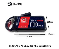 BLUEMAX 1100mAh LiPo 11.1V 30C Mini Brick tamiya