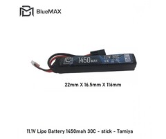 BLUEMAX 1450mAh LiPo 11.1V 30C stick tamiya
