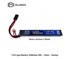 BLUEMAX 1450mAh LiPo 7.4V 30C stick tamiya