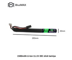 BLUEMAX 1500mAh Li-Ion 11.1V 20C stick tamiya