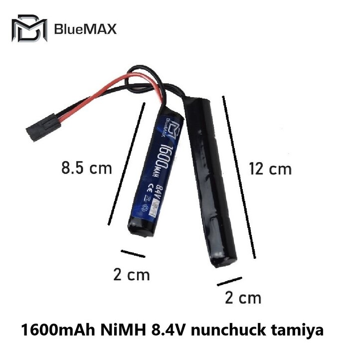 BLUEMAX 1600mAh NiMH 8.4V nunchuck tamiya