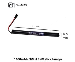 BLUEMAX 1600mAh NiMH 9.6V stick tamiya