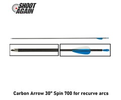 Shoot Again Carbon Arrow 30" Spin 700 for recurve arcs