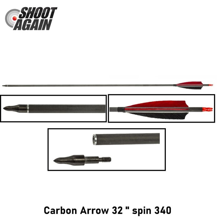Shoot Again Carbon Arrow 32" spin 340