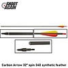 Shoot Again Carbon Arrow 32" spin 340 synthetic feather