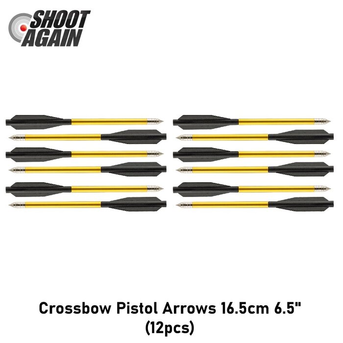 Shoot Again Crossbow Pistol Arrows 16.5cm 6.5" (12pcs)