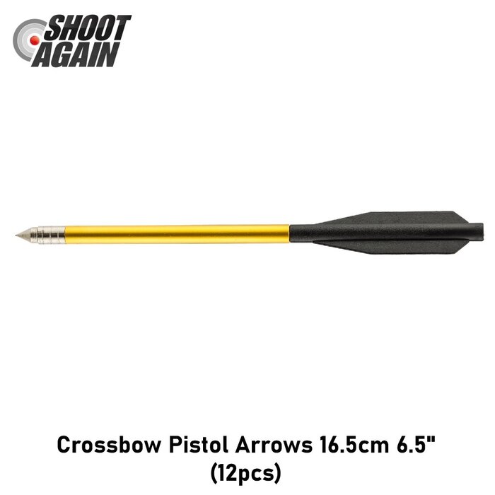 Shoot Again Crossbow Pistol Arrows 16.5cm 6.5" (12pcs)