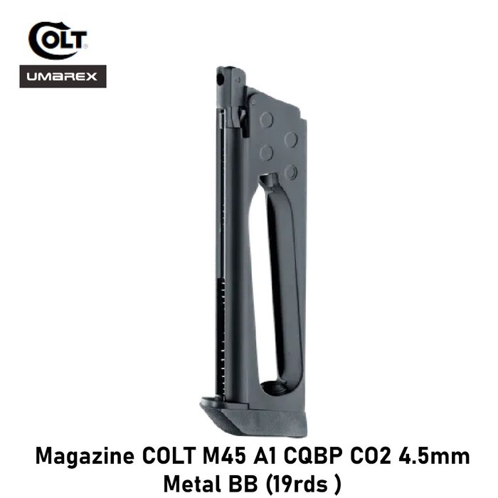 UMAREX Magazine COLT M45 A1 CQBP CO2 4.5mm Metal BB (19rds )