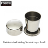 Fosco Industries Stainless steel folding Survival cup - Small