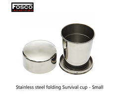 Fosco Industries Stainless steel folding Survival cup - Small