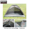 Fosco Industries Survival Tent camouflage - 3 persons