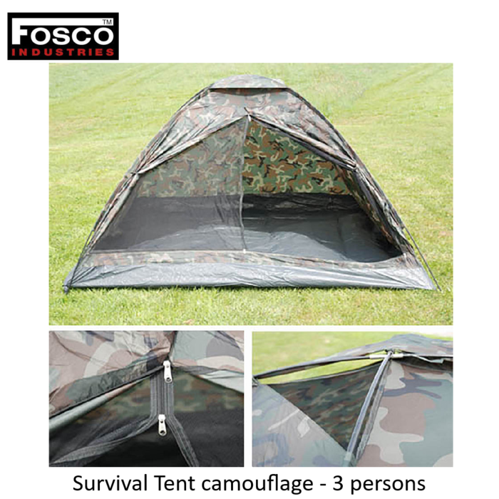Fosco Industries Survival Tent camouflage - 3 persons