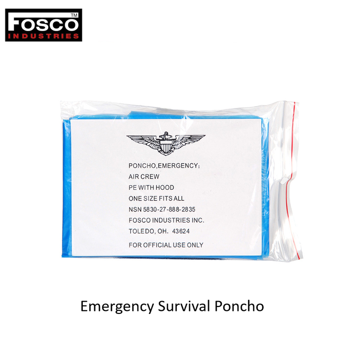Fosco Industries Emergency Survival Poncho