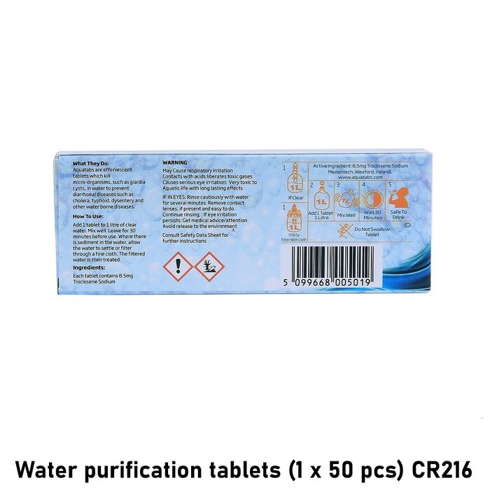 BCB Water purification tablets (1 x 50 pcs) CR216