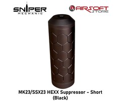 SniperMechanics MK23/SSX23 HEXX Suppressor - Short (Black)