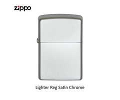 Zippo Lighter Reg Satin Chrome