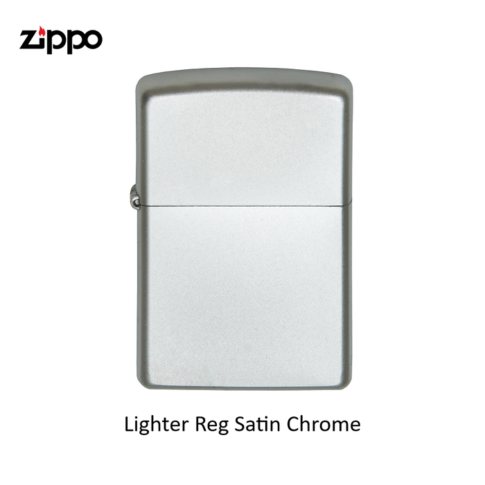 Zippo Lighter Reg Satin Chrome