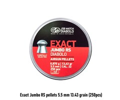 JSB Exact Jumbo RS pellets 5.5 mm 13.43 grain (250pcs)
