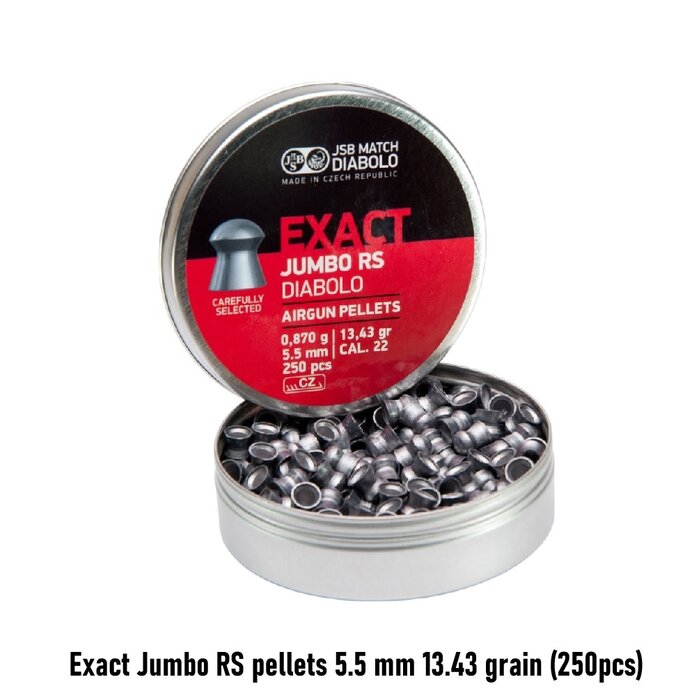 JSB Exact Jumbo RS pellets 5.5 mm 13.43 grain (250pcs)