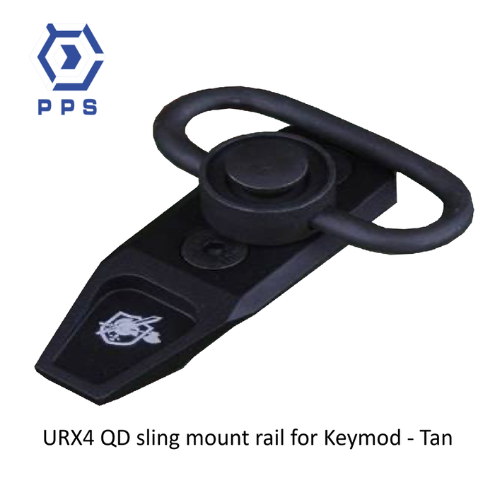 SHS URX4 QD sling mount rail for Keymod - Tan