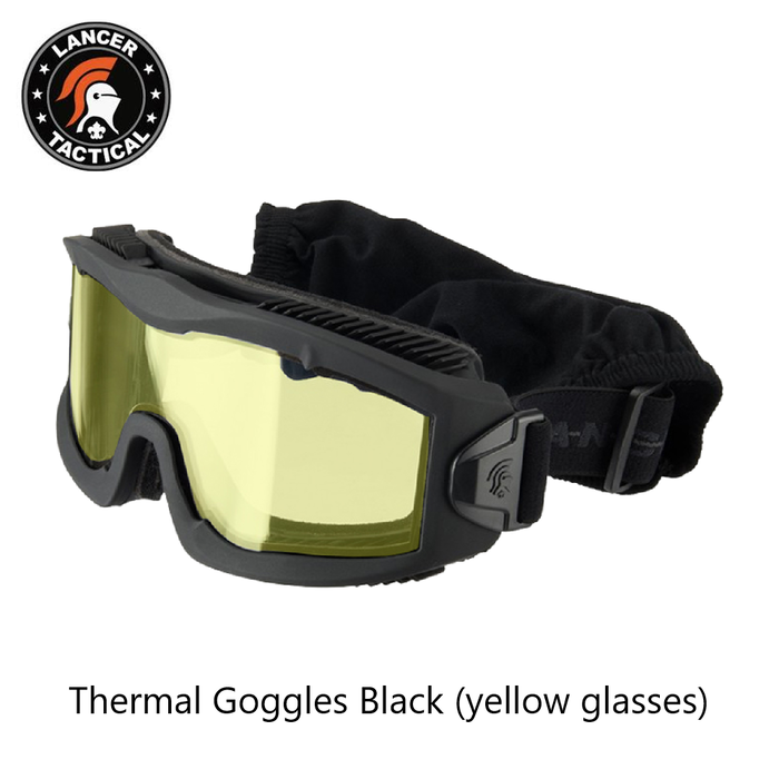 Lancer Tactical Thermal Goggles Black (yellow glasses)