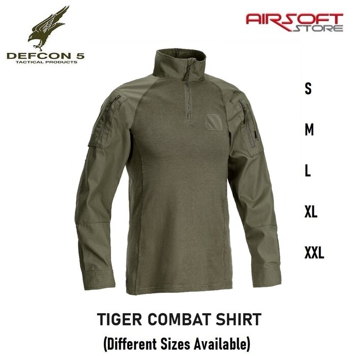 DEFCON 5 TIGER COMBAT SHIRT OD Green