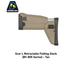 Double Bell Scar L Retractable Folding Stock (BY-805 Series) - Tan