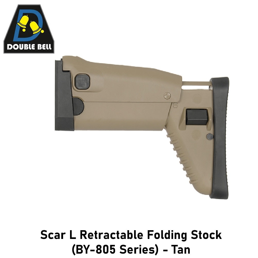 Double Bell Scar L Retractable Folding Stock (BY-805 Series) - Tan