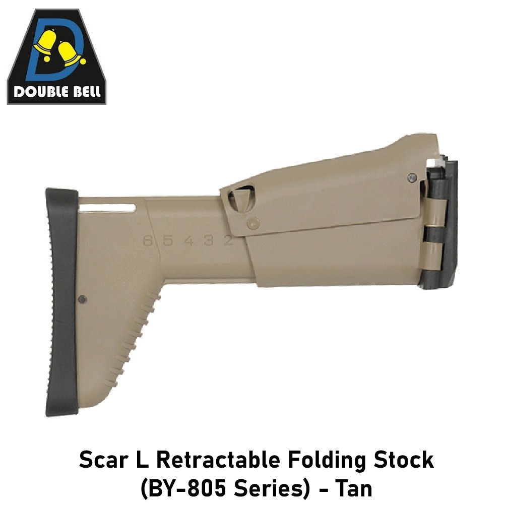 Double Bell Scar L Retractable Folding Stock (BY-805 Series) - Tan