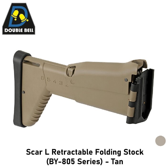 Double Bell Scar L Retractable Folding Stock (BY-805 Series) - Tan