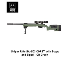 Specna Arms Sniper Rifle SA-S03 CORE™ with Scope and Bipod - OD Green