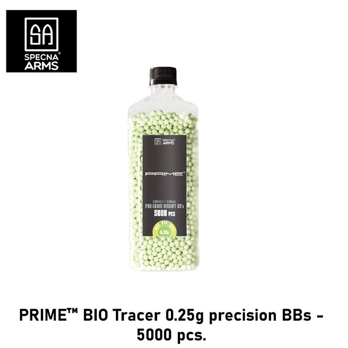 Specna Arms PRIME™ BIO Tracer 0.25g precision BBs - 5000 pcs.