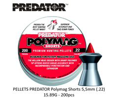 Predator PELLETS PREDATOR Polymag Shorts 5,5mm (.22) 15.89G - 200pcs