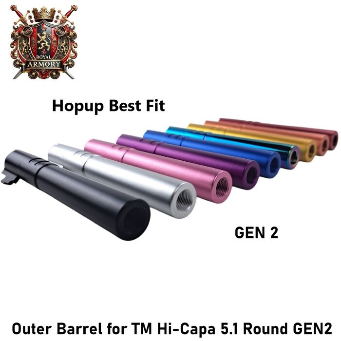 Royal Armory Outer Barrel for TM Hi-Capa 5.1 Round GEN2