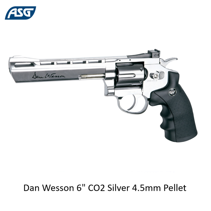 ASG Dan Wesson 6" CO2 Silver 4.5mm Pellet