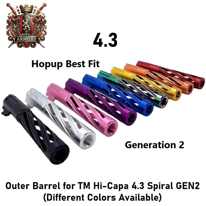 Royal Armory Outer Barrel for TM Hi-Capa 4.3 Spiral GEN2