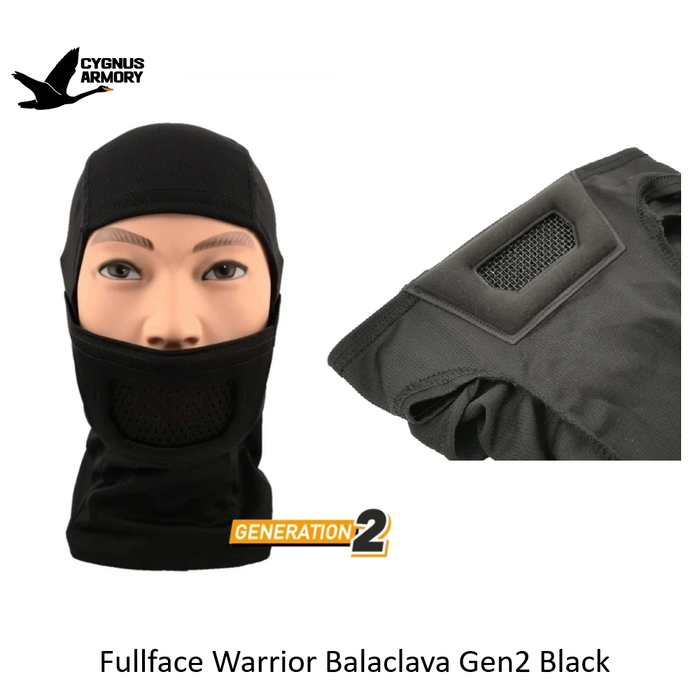 Cygnus Armory Fullface Warrior Balaclava with Mesh Gen2