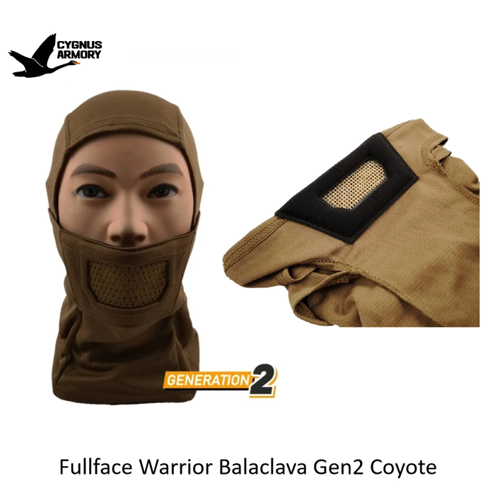 Cygnus Armory Fullface Warrior Balaclava with Mesh Gen2