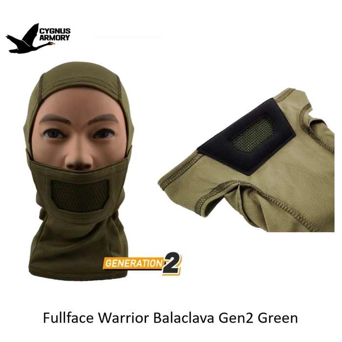 Cygnus Armory Fullface Warrior Balaclava with Mesh Gen2