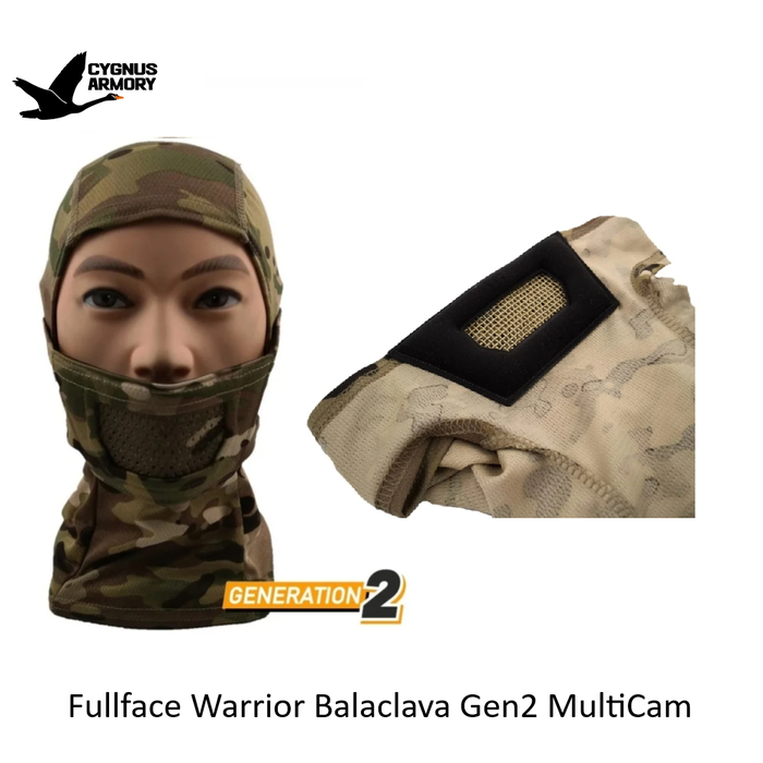Cygnus Armory Fullface Warrior Balaclava with Mesh Gen2
