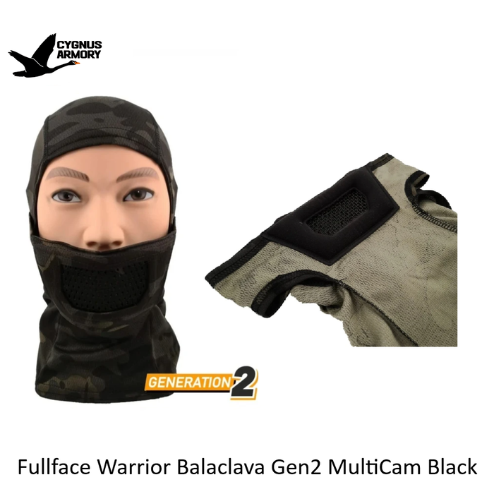 Cygnus Armory Fullface Warrior Balaclava with Mesh Gen2