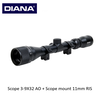 Diana Scope 3-9X32 AO + Scope mount 11mm RIS