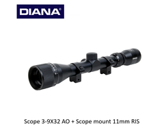 Diana Scope 3-9X32 AO + Scope mount 11mm RIS