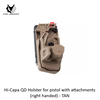 CTM Airsoft Hi-Capa QD Holster for pistol with attachments (right handed) - TAN