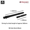 PIRATE ARMS M4 Outer Barrel approx 240mm + 120mm (Black)
